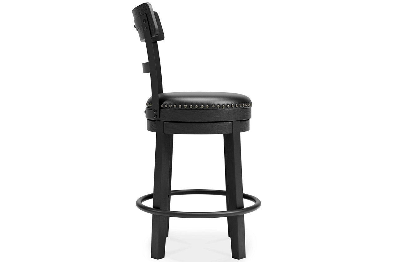 Valebeck Black Counter Height Barstool - D546-624 - Luna Furniture - Dallas Store