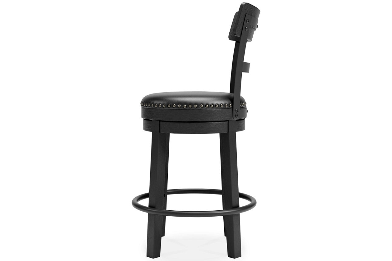 Valebeck Black Counter Height Barstool - D546-624 - Luna Furniture - Dallas Store