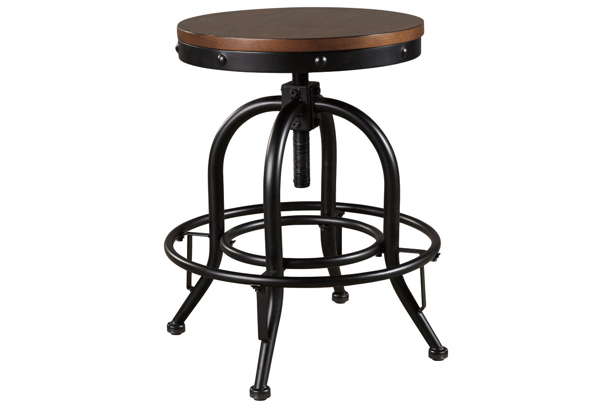 Valebeck Brown/Black Counter Height Barstool, Set of 2 - D546-224 - Luna Furniture - Dallas Store