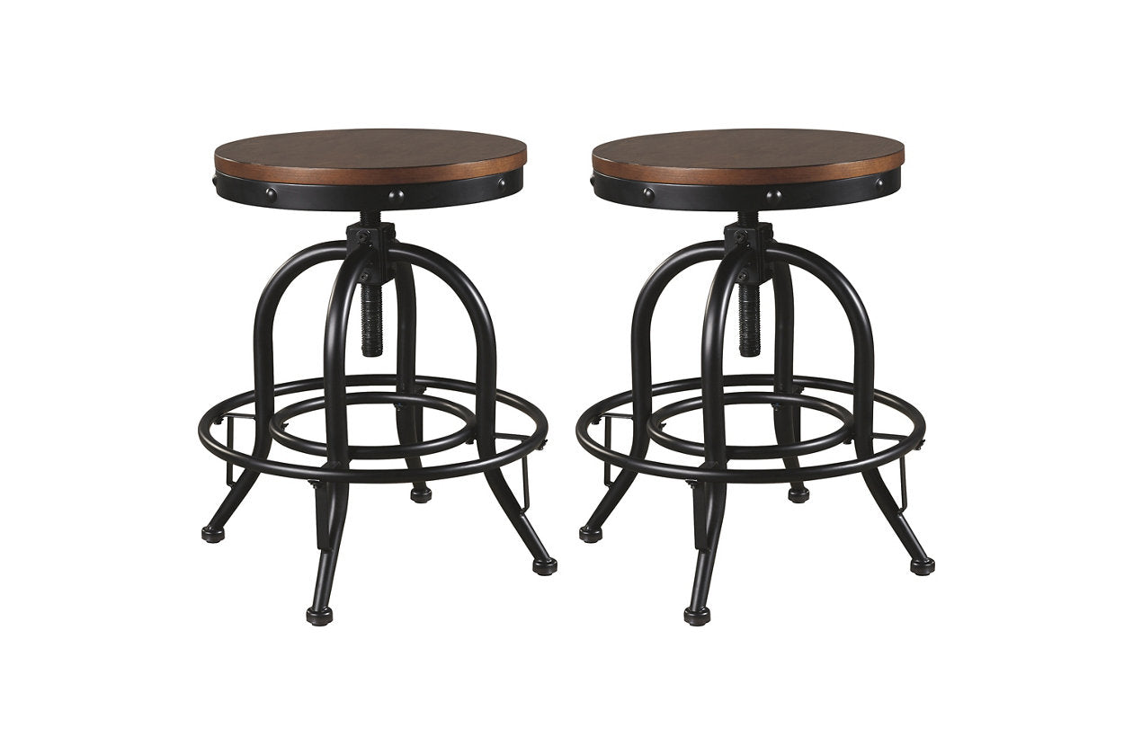 Valebeck Brown/Black Counter Height Barstool, Set of 2 - D546-224 - Luna Furniture - Dallas Store