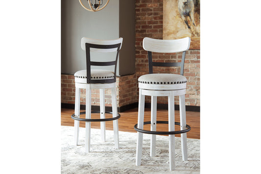 Valebeck White Bar Height Barstool - D546-530 - Luna Furniture - Dallas Store