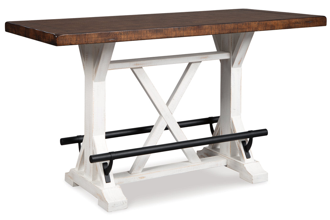 Valebeck White/Brown Counter Height Dining Table - D546-13 - Luna Furniture - Dallas Store