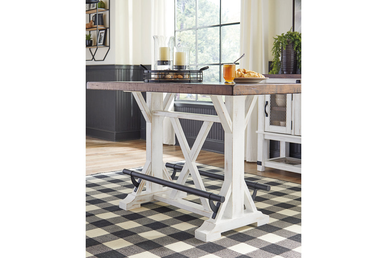 Valebeck White/Brown Counter Height Dining Table - D546-13 - Luna Furniture - Dallas Store