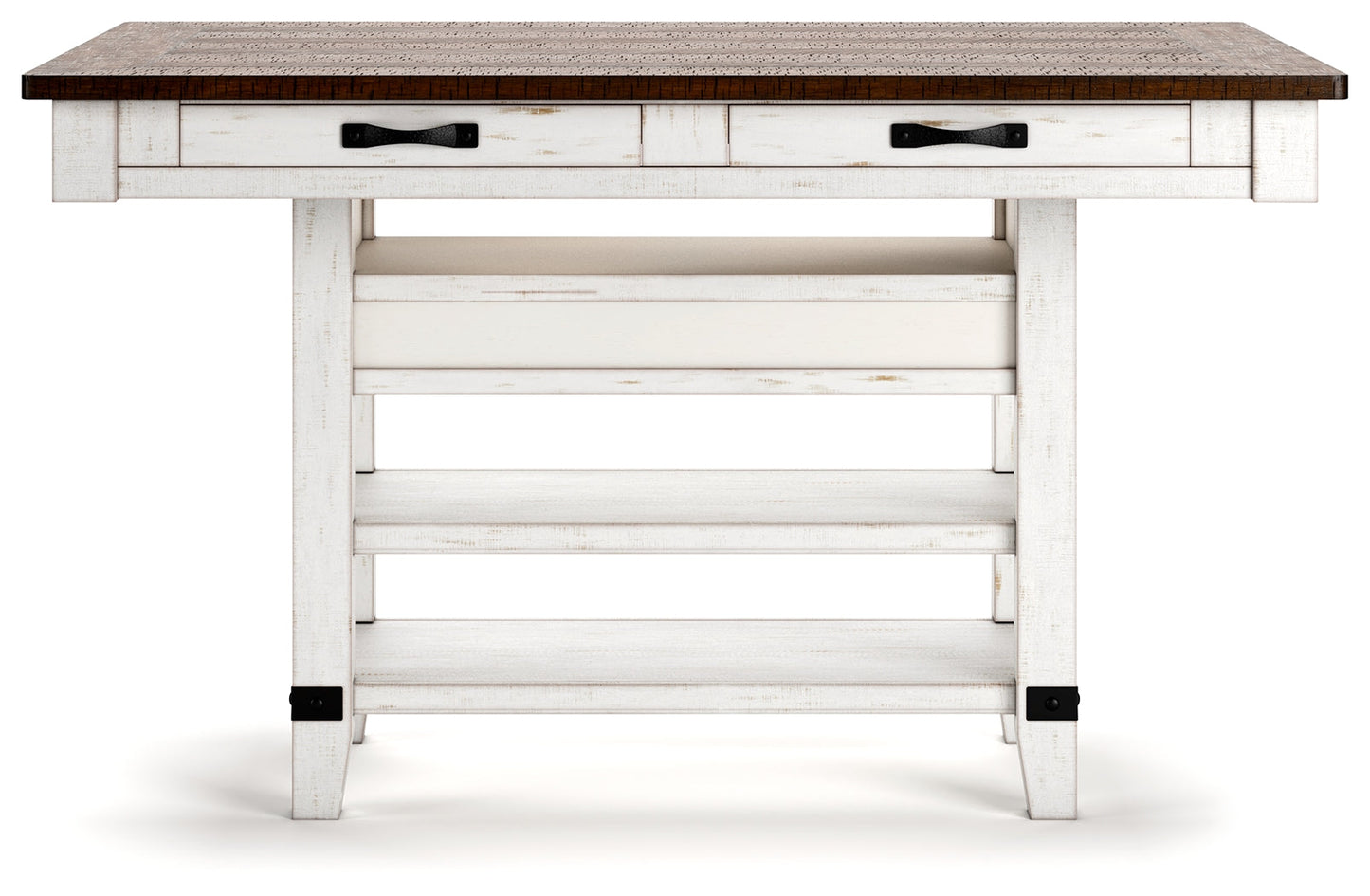 Valebeck White/Brown Counter Height Dining Table - D546-32 - Luna Furniture - Dallas Store