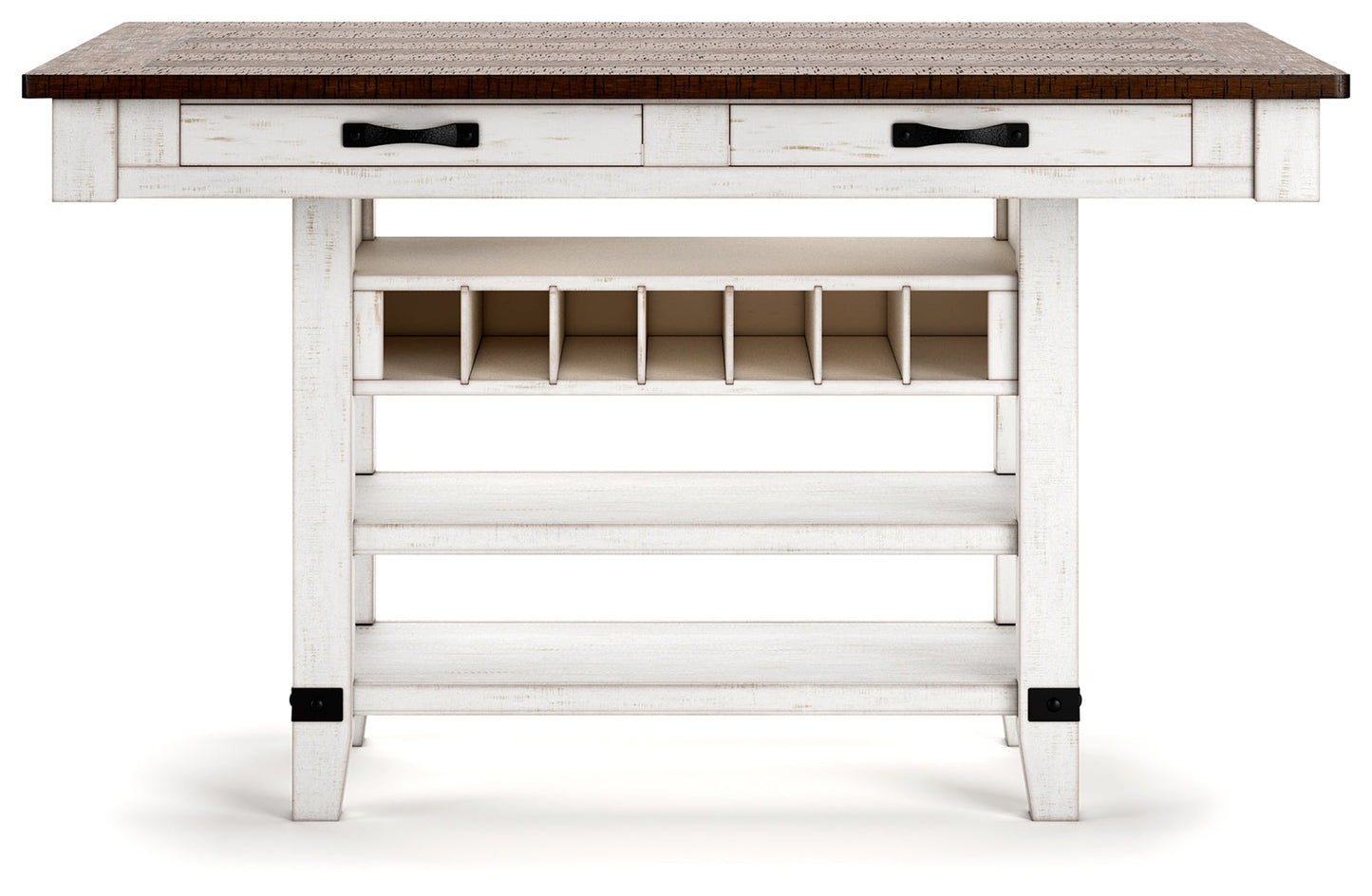 Valebeck White/Brown Counter Height Dining Table - D546-32 - Luna Furniture - Dallas Store