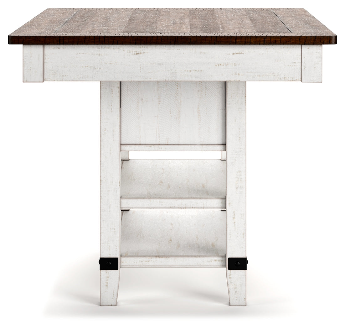 Valebeck White/Brown Counter Height Dining Table - D546-32 - Luna Furniture - Dallas Store