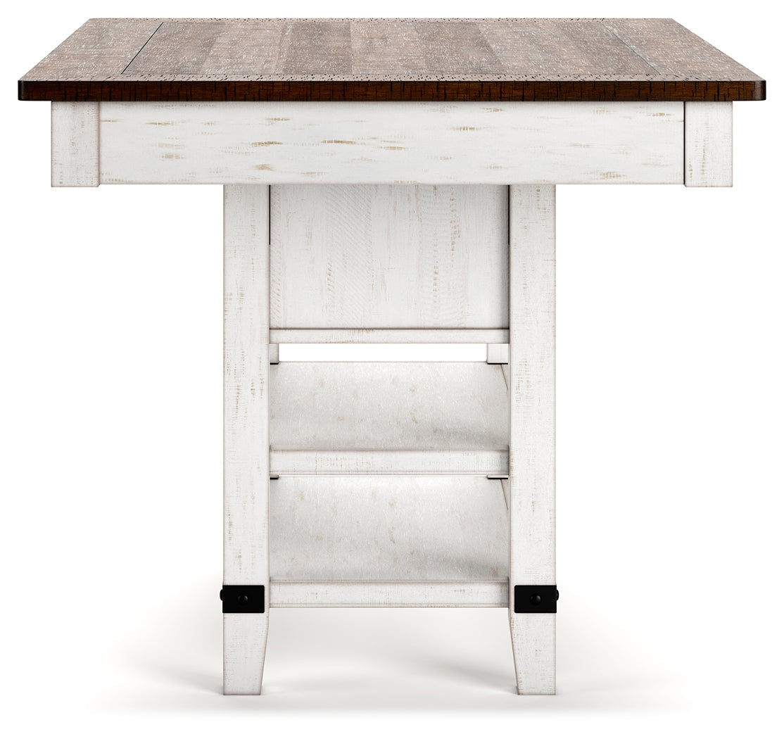 Valebeck White/Brown Counter Height Dining Table - D546-32 - Luna Furniture - Dallas Store