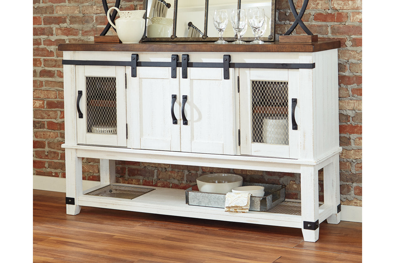 Valebeck White/Brown Dining Server - D546-60 - Luna Furniture - Dallas Store