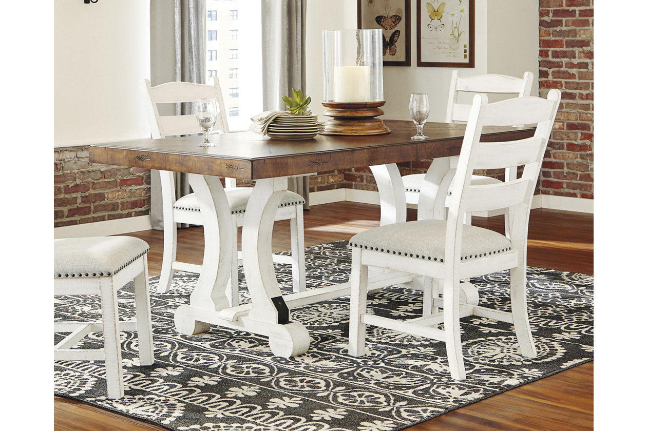 Valebeck White/Brown Dining Table - D546-35 - Luna Furniture - Dallas Store