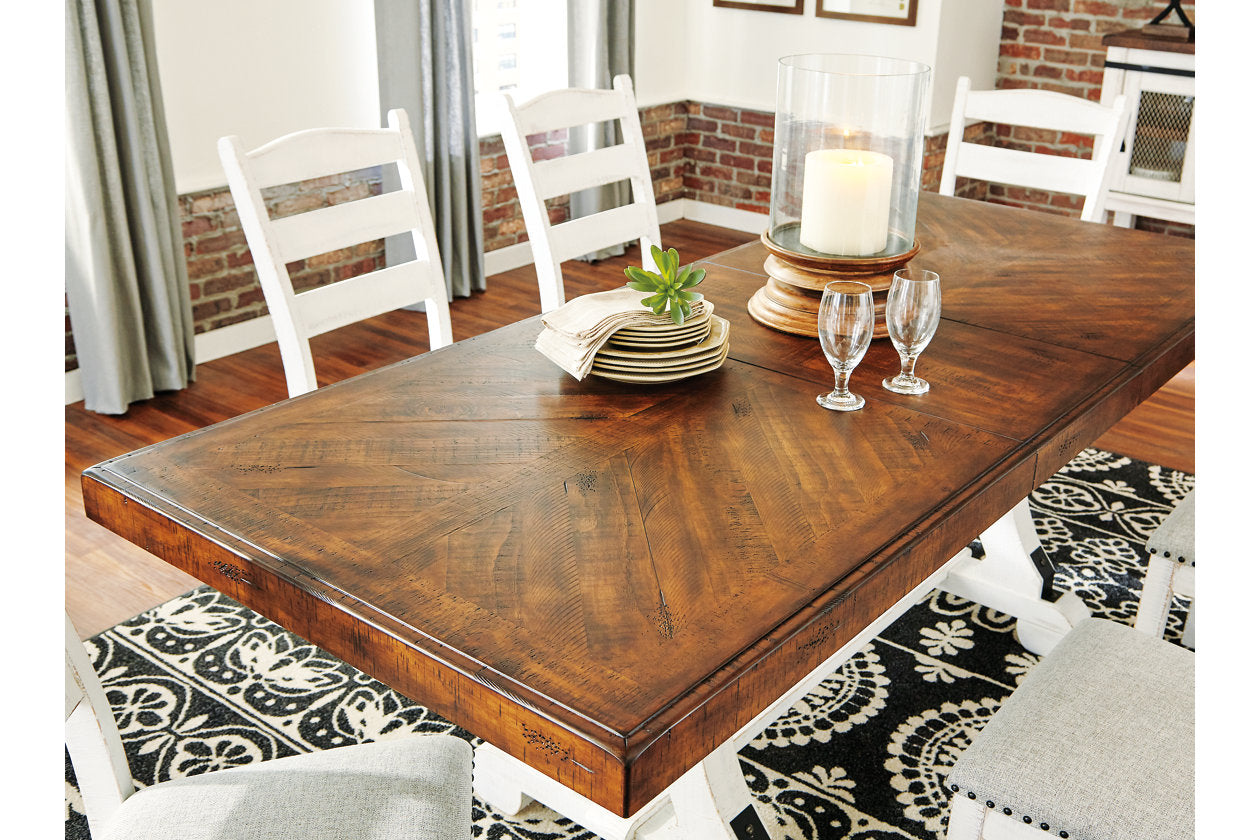 Valebeck White/Brown Dining Table - D546-35 - Luna Furniture - Dallas Store