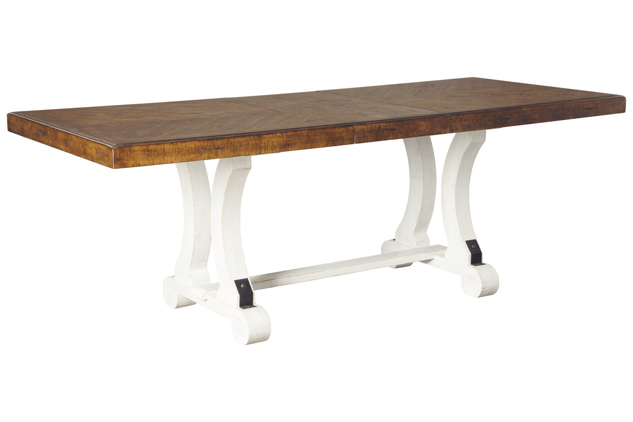 Valebeck White/Brown Dining Table - D546-35 - Luna Furniture - Dallas Store