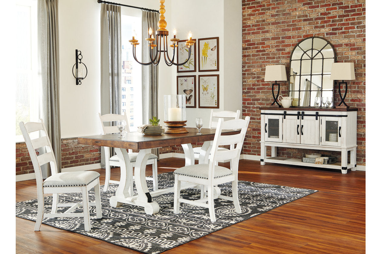 Valebeck White/Brown Dining Table - D546-35 - Luna Furniture - Dallas Store