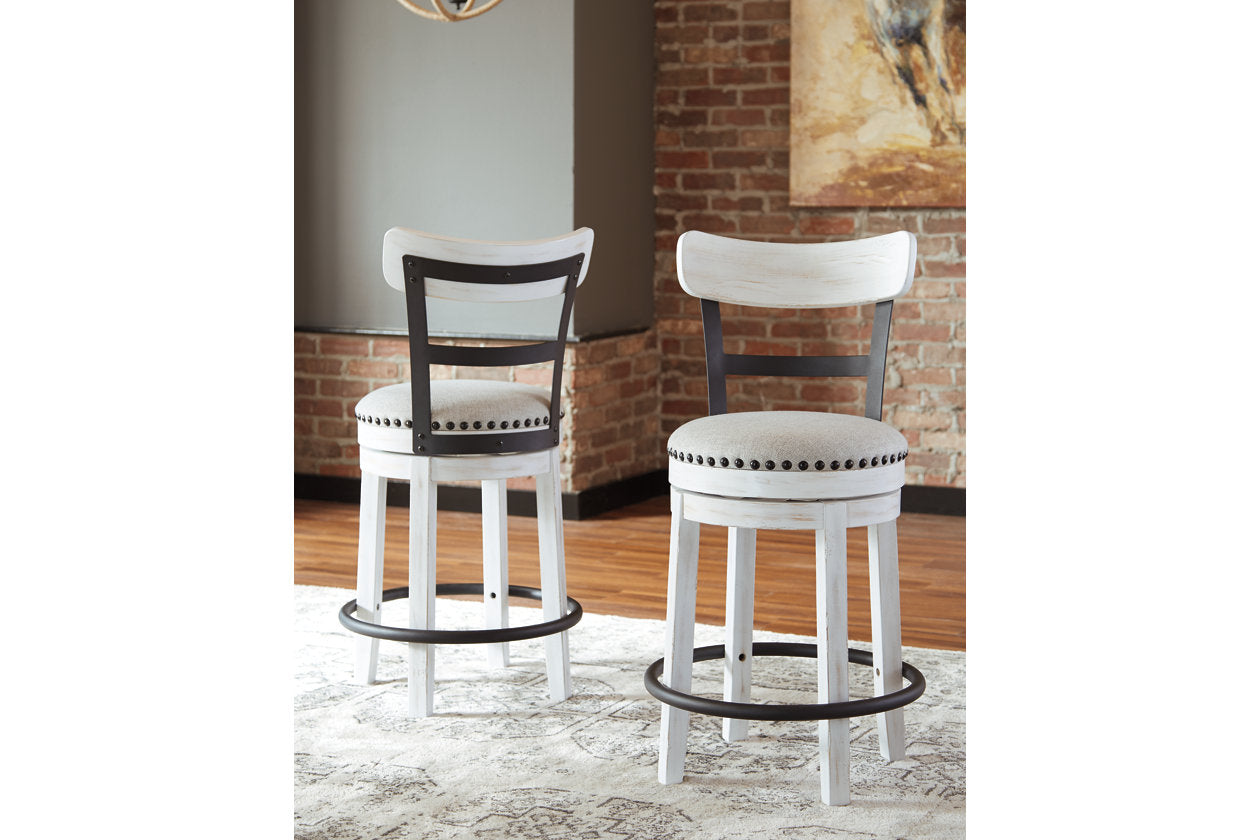 Valebeck White Counter Height Barstool - D546-524 - Luna Furniture - Dallas Store