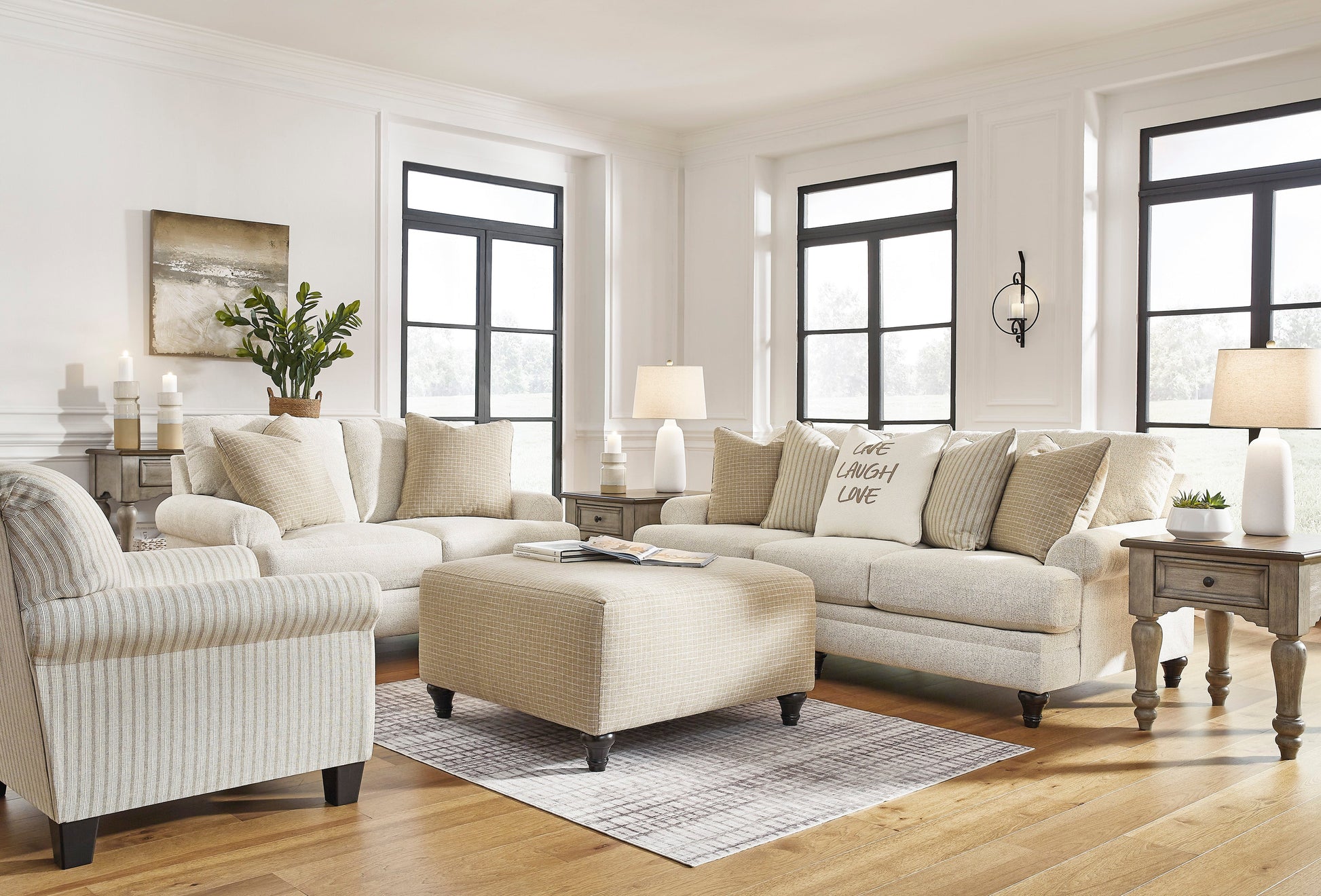 Valerani Sandstone Living Room Set - SET | 3570238 | 3570235 - Luna Furniture - Dallas Store