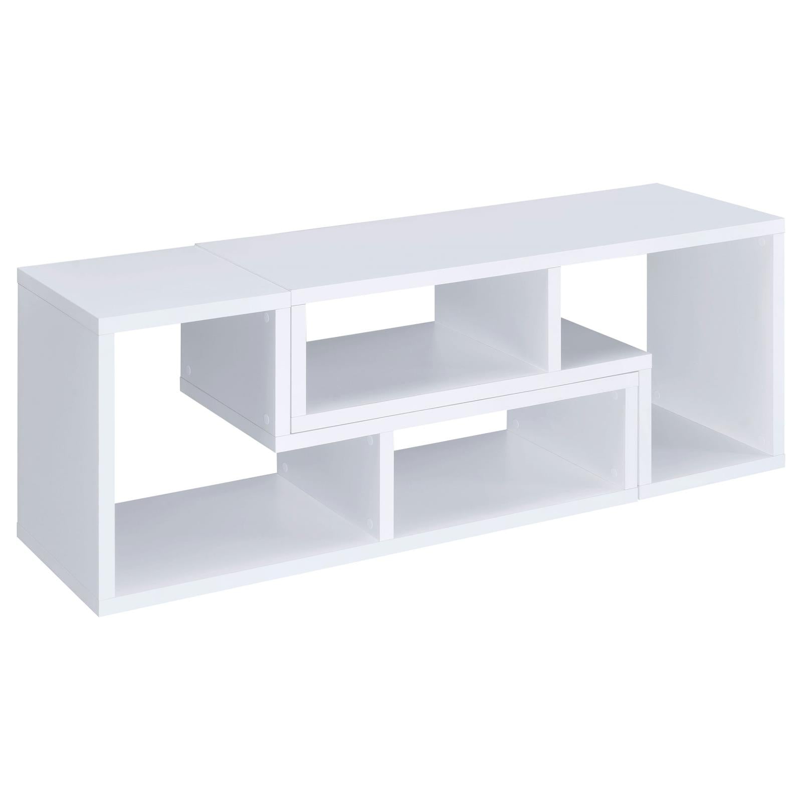 Velma Convertible TV Console/Bookcase White - 800330 - Luna Furniture - Dallas Store