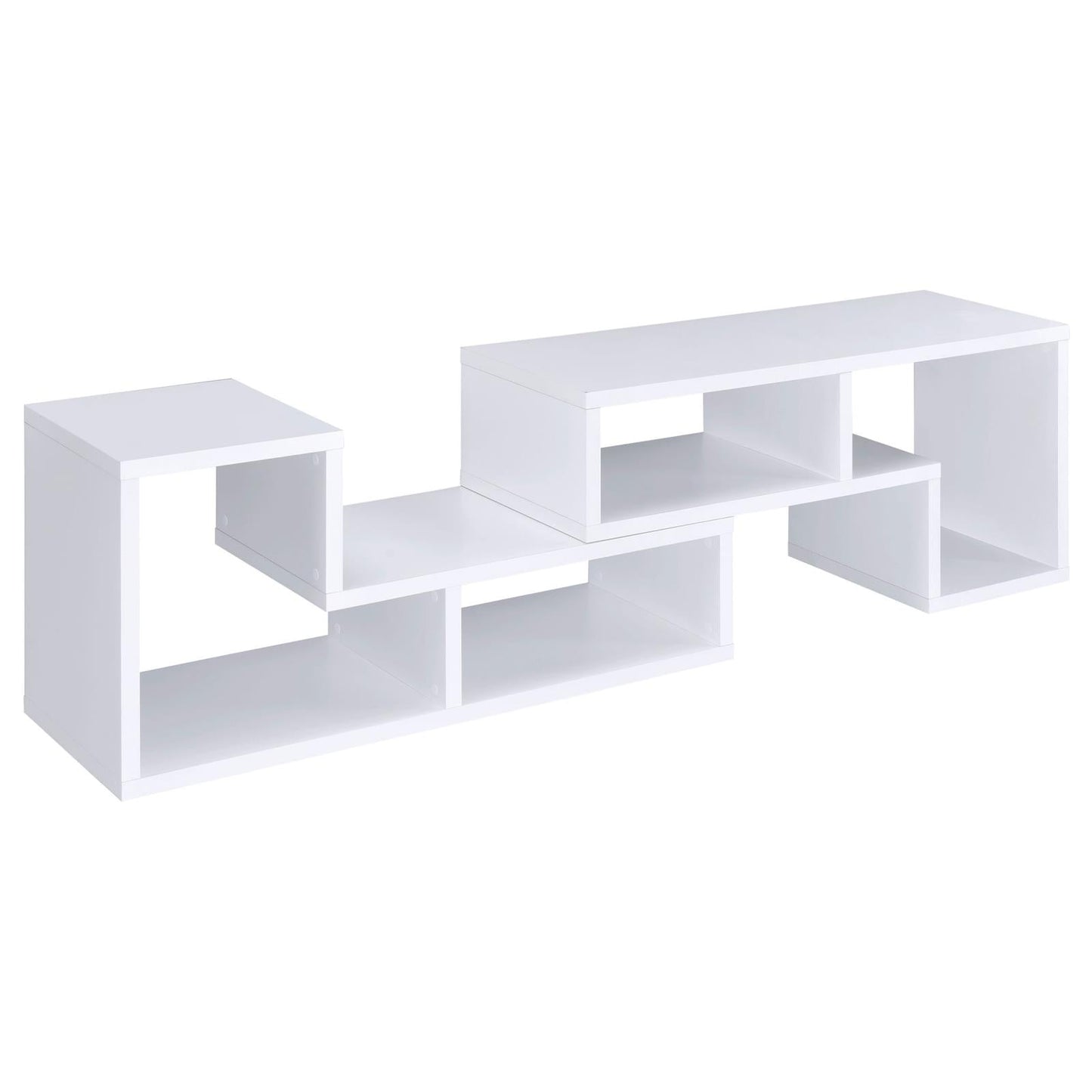 Velma Convertible TV Console/Bookcase White - 800330 - Luna Furniture - Dallas Store