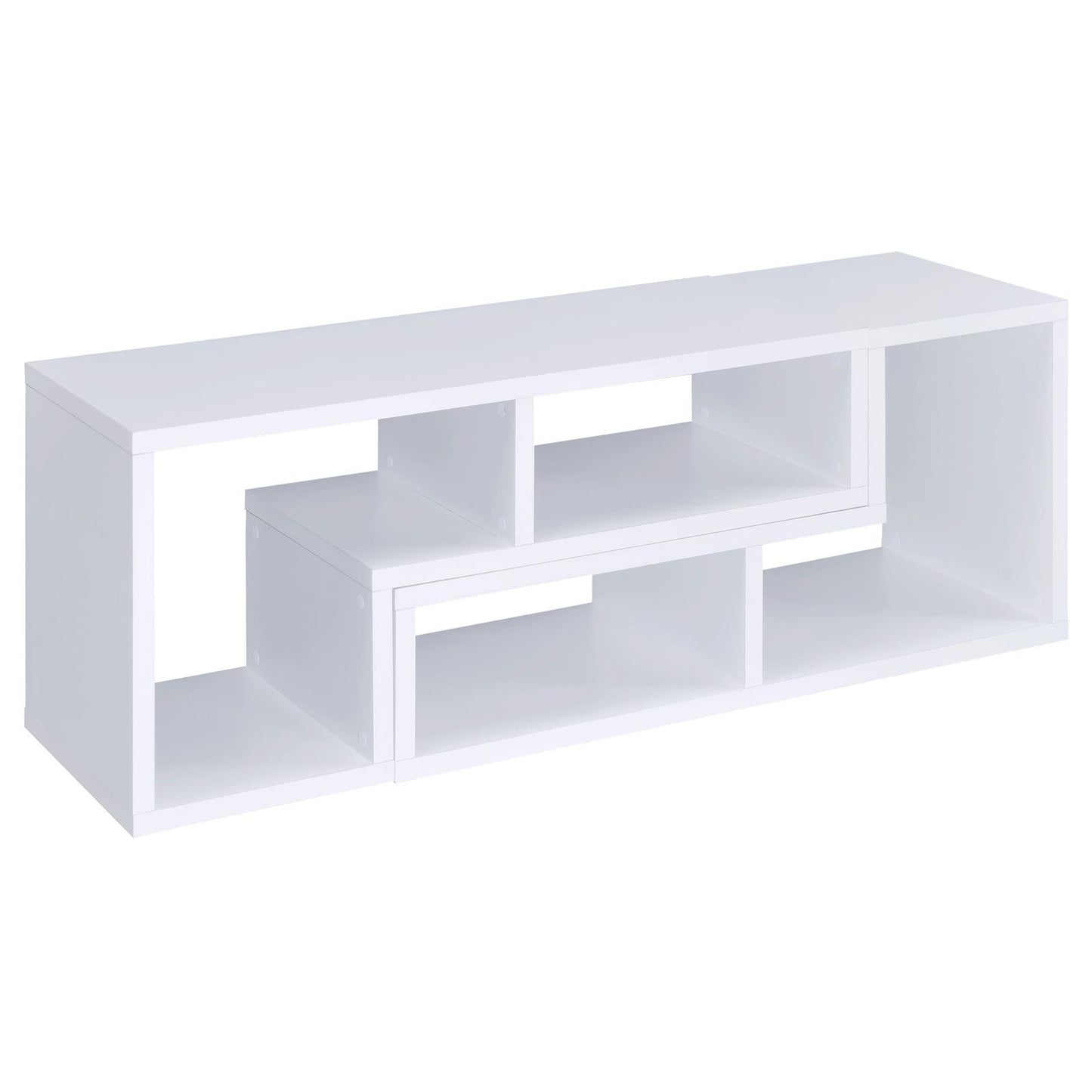 Velma Convertible TV Console/Bookcase White - 800330 - Luna Furniture - Dallas Store