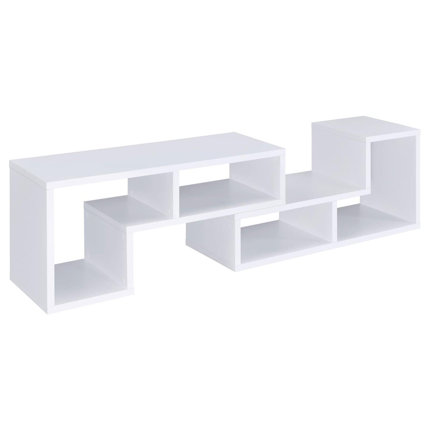 Velma Convertible TV Console/Bookcase White - 800330 - Luna Furniture - Dallas Store