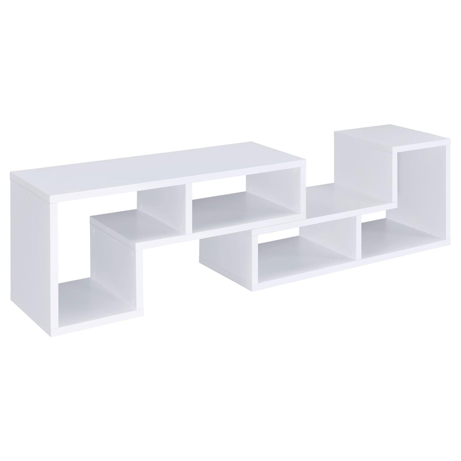 Velma Convertible TV Console/Bookcase White - 800330 - Luna Furniture - Dallas Store
