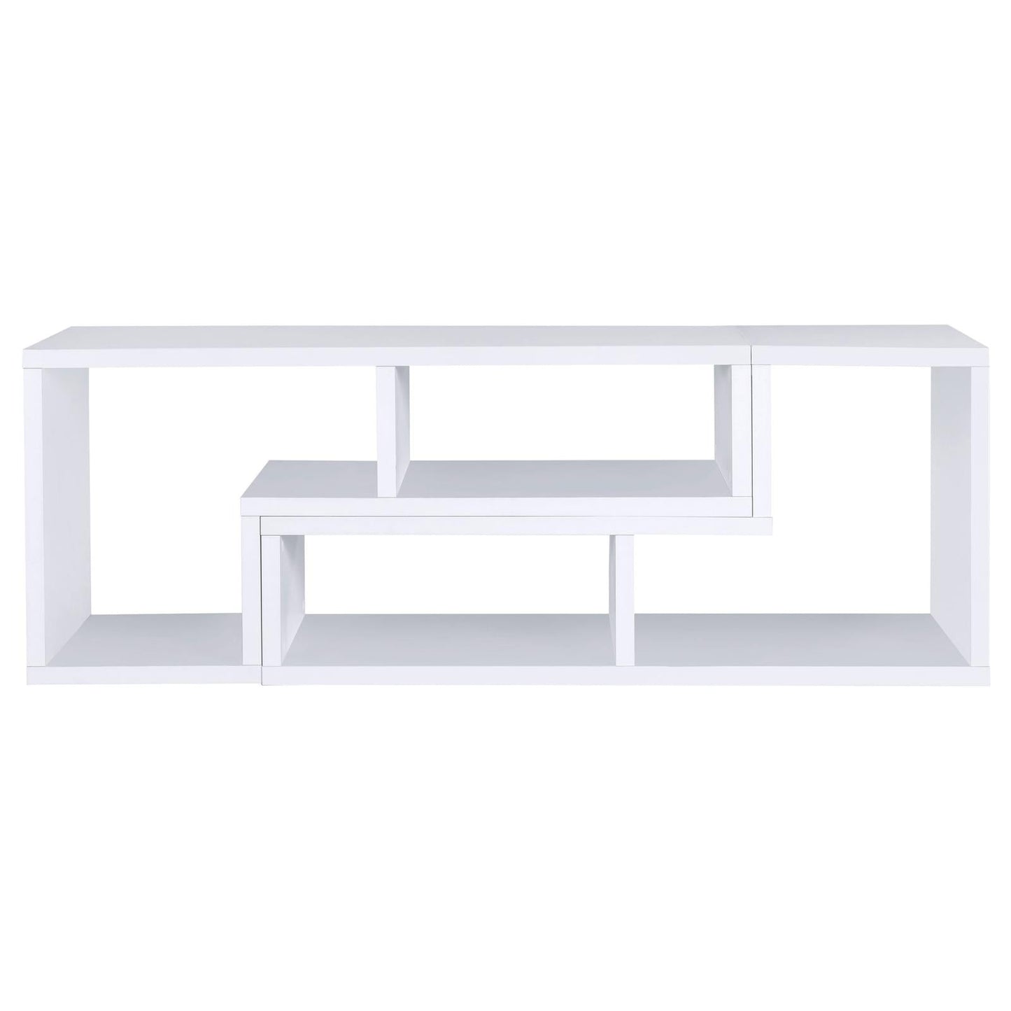 Velma Convertible TV Console/Bookcase White - 800330 - Luna Furniture - Dallas Store