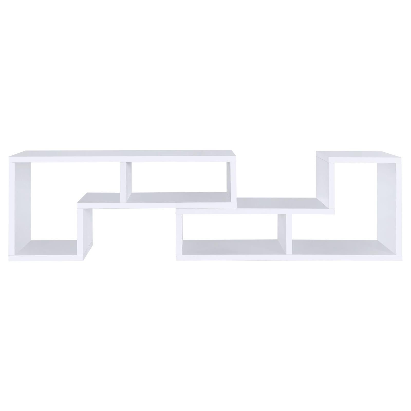 Velma Convertible TV Console/Bookcase White - 800330 - Luna Furniture - Dallas Store