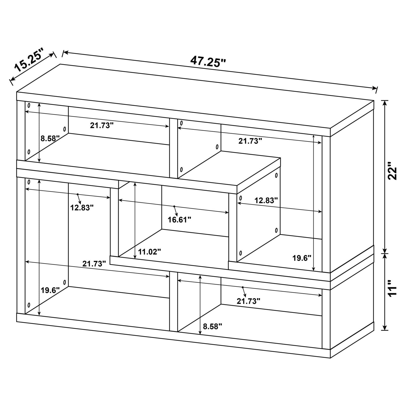 Velma Convertible TV Console/Bookcase White - 800330 - Luna Furniture - Dallas Store