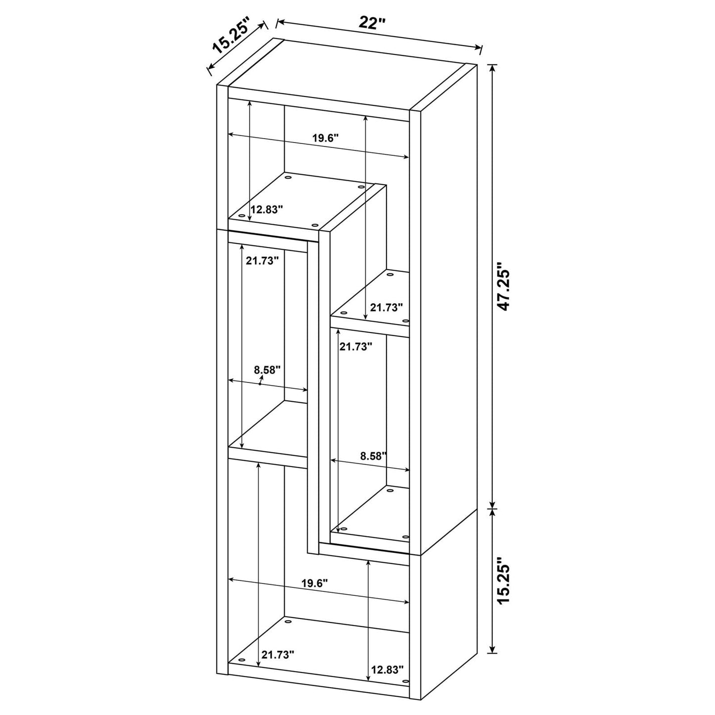 Velma Convertible TV Console/Bookcase White - 800330 - Luna Furniture - Dallas Store
