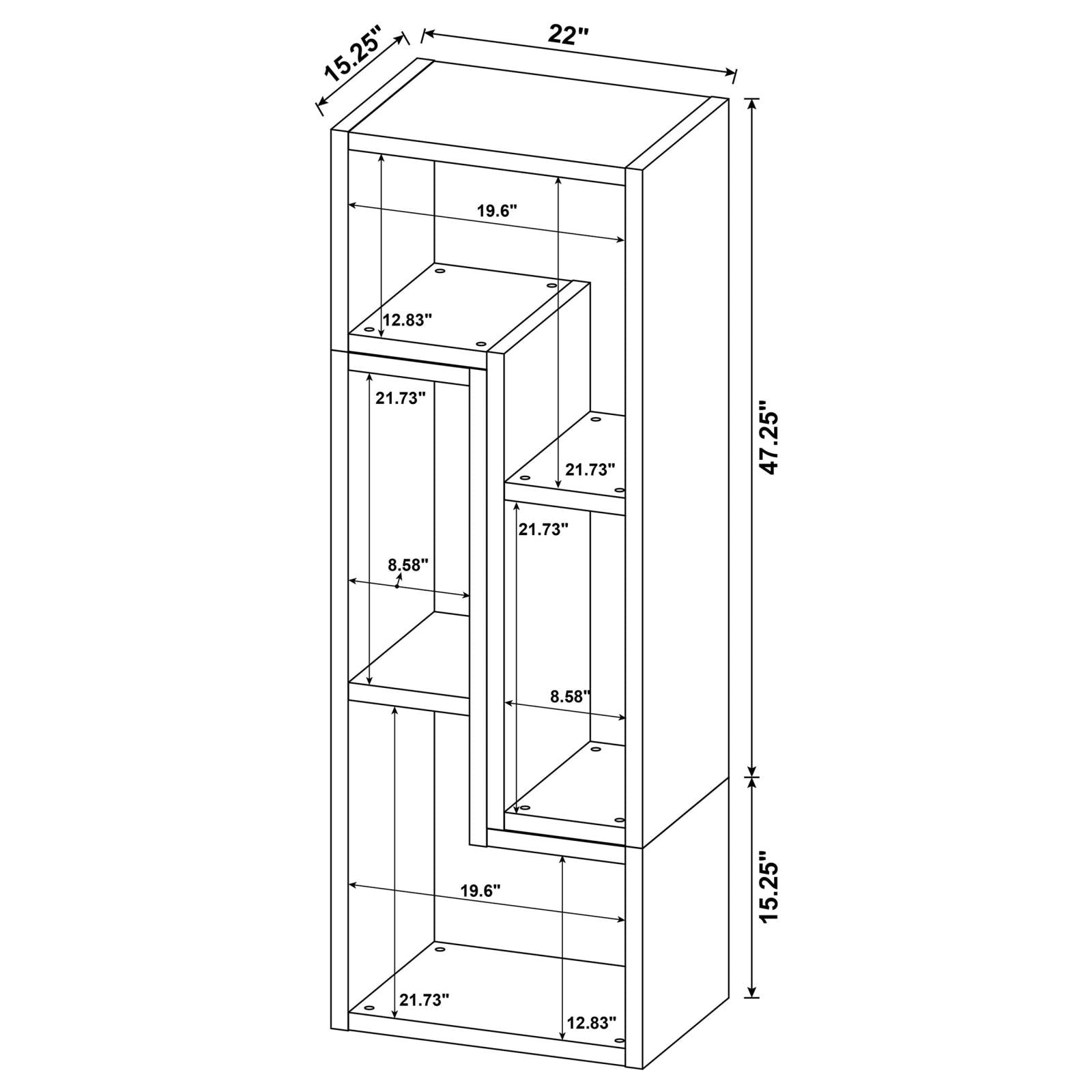 Velma Convertible TV Console/Bookcase White - 800330 - Luna Furniture - Dallas Store