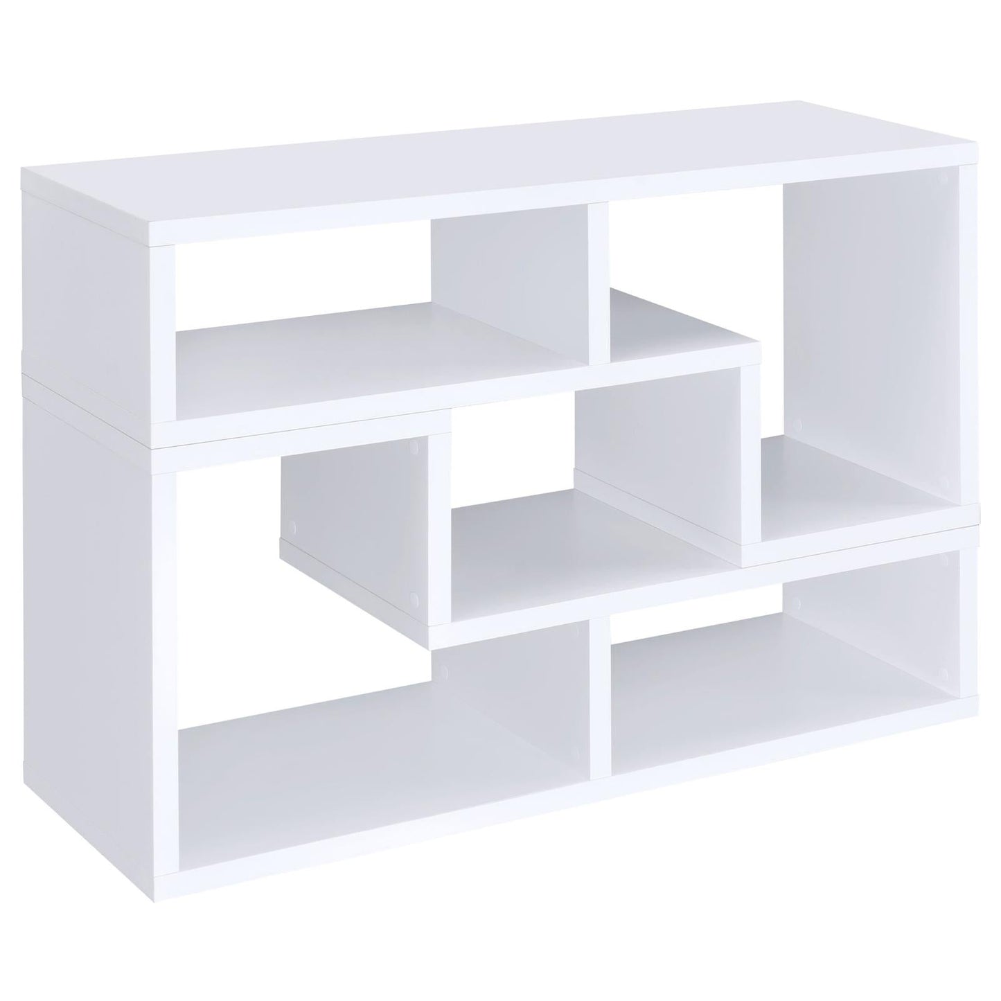 Velma Convertible TV Console/Bookcase White - 800330 - Luna Furniture - Dallas Store