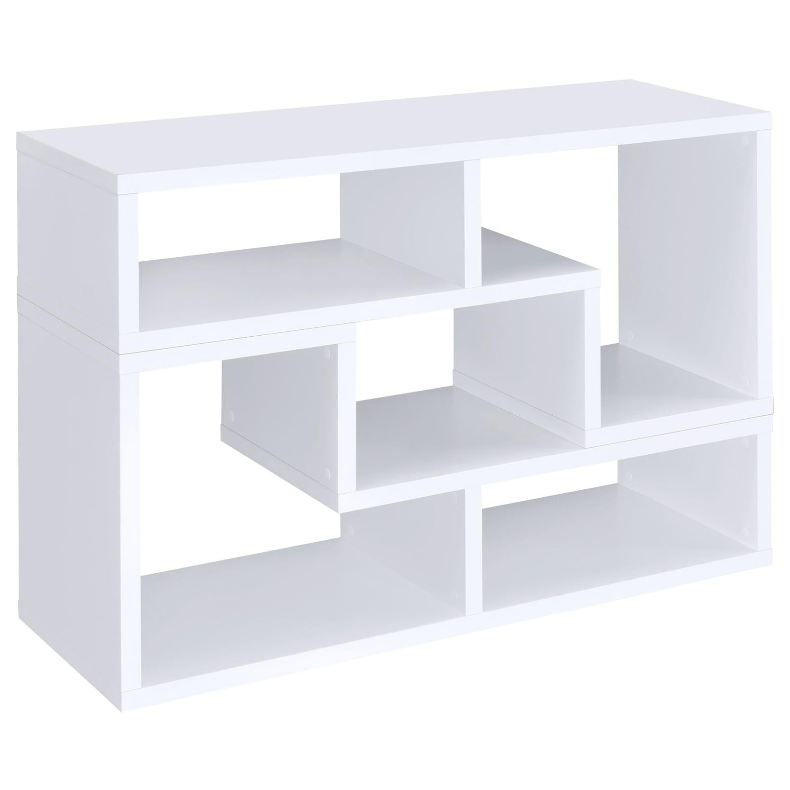 Velma Convertible TV Console/Bookcase White - 800330 - Luna Furniture - Dallas Store