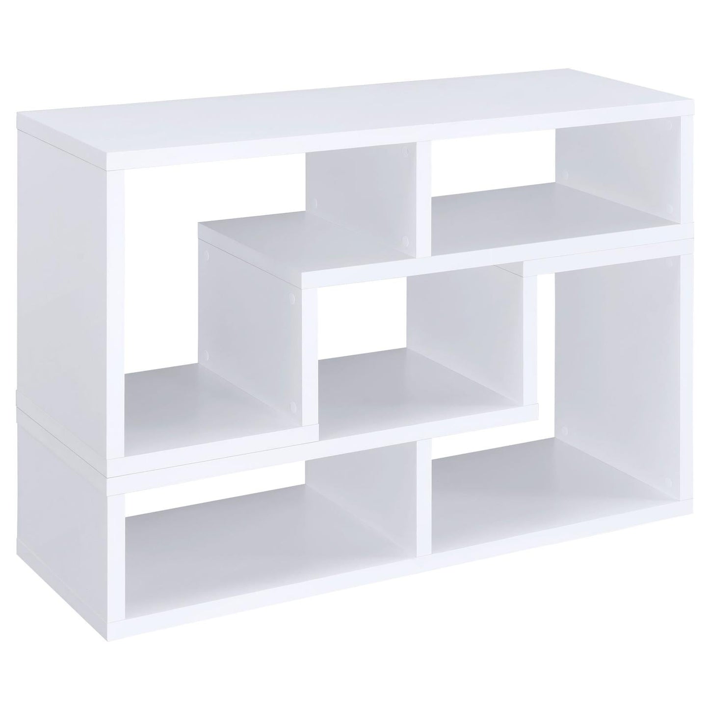 Velma Convertible TV Console/Bookcase White - 800330 - Luna Furniture - Dallas Store