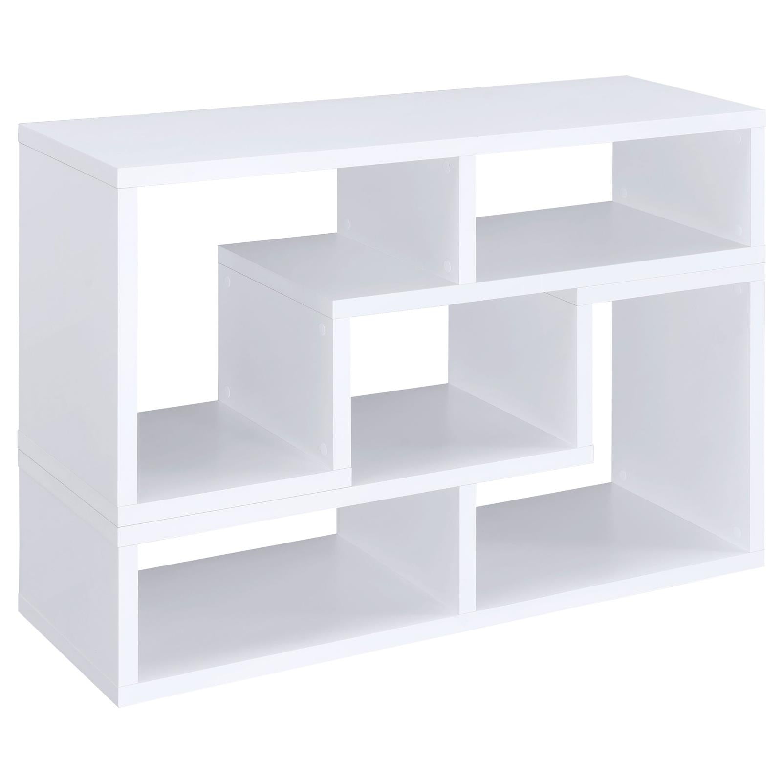 Velma Convertible TV Console/Bookcase White - 800330 - Luna Furniture - Dallas Store