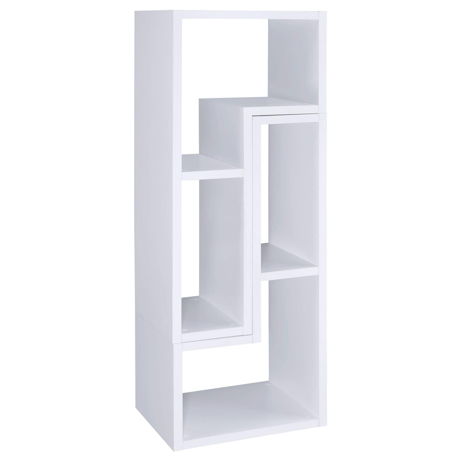 Velma Convertible TV Console/Bookcase White - 800330 - Luna Furniture - Dallas Store