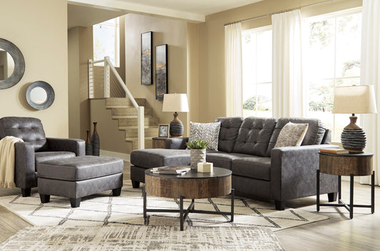 Venaldi Gunmetal Living Room Set - SET | 9150118 | 9150120 - Luna Furniture - Dallas Store