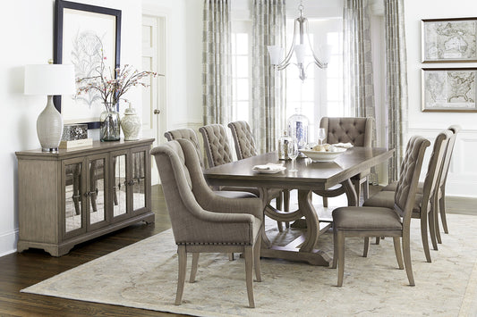 Vermillion Gray Cashmere Extendable Dining Set - SET | 5442-96 | 5442-96B | 5442A | 5442S(2) - Luna Furniture - Dallas Store