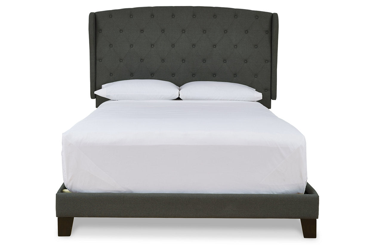 Vintasso Charcoal King Upholstered Bed - B089-882 - Luna Furniture - Dallas Store
