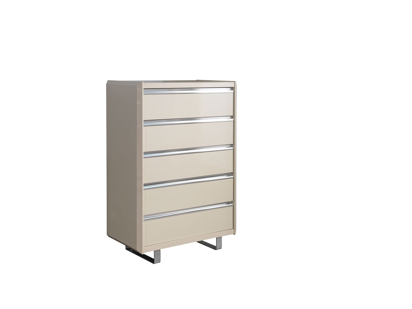 Viola Cream High Gloss Lacquer 4-Piece Queen Bedroom Set - VIOLABEDROOM-4PCQ - Luna Furniture - Dallas Store