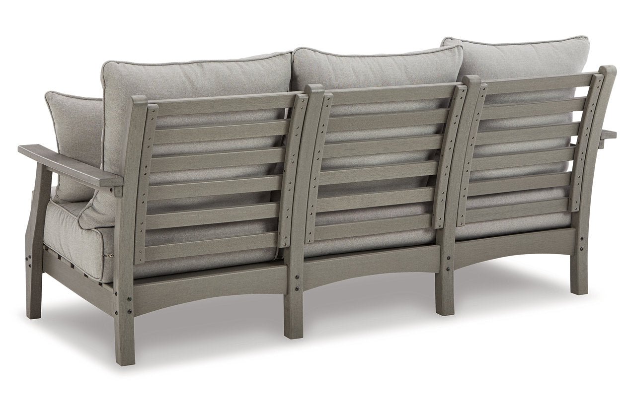 Visola Gray Outdoor Sofa with Cushion - P802-838 - Luna Furniture - Dallas Store