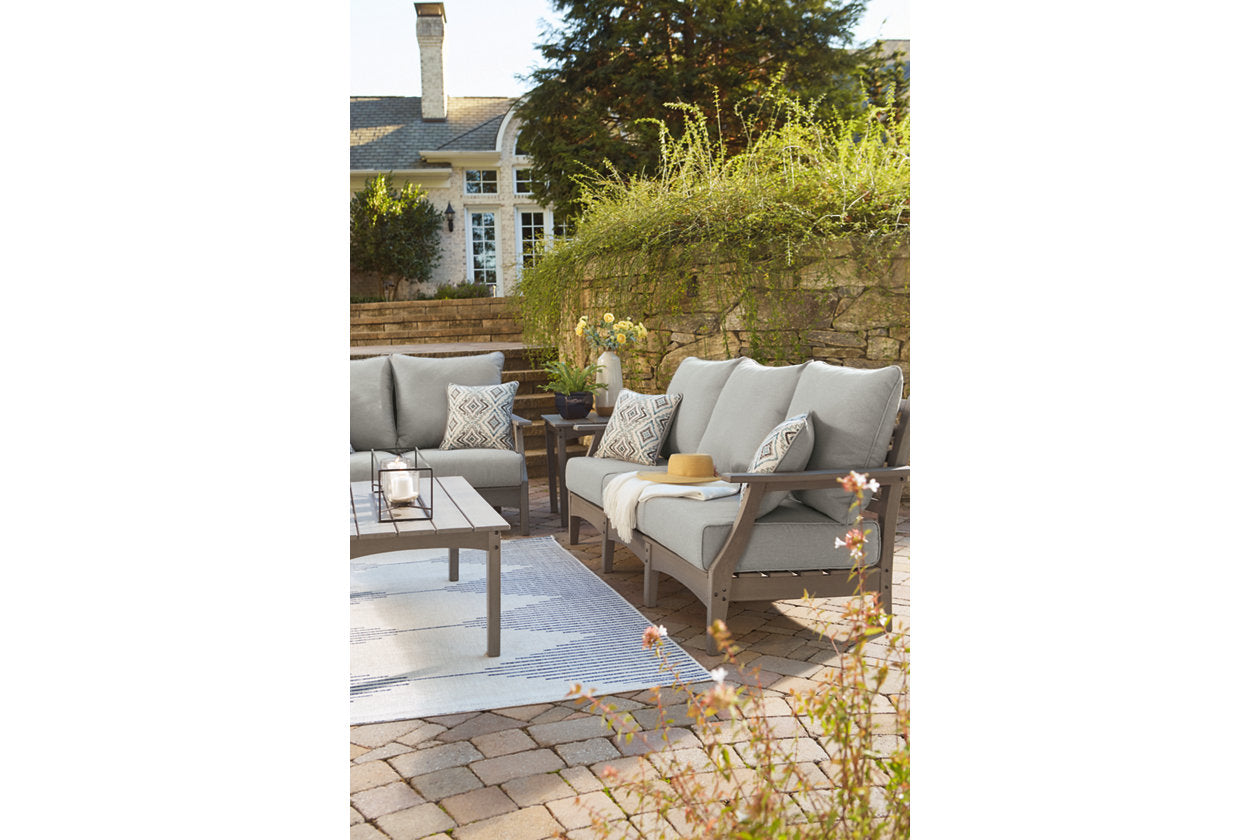 Visola Gray Outdoor Sofa with Cushion - P802-838 - Luna Furniture - Dallas Store