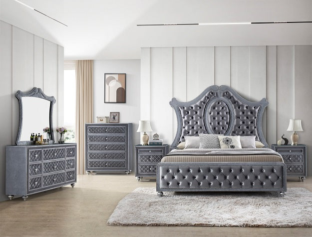 Voltare Gray Nightstand - B2100-2 - Luna Furniture - Dallas Store