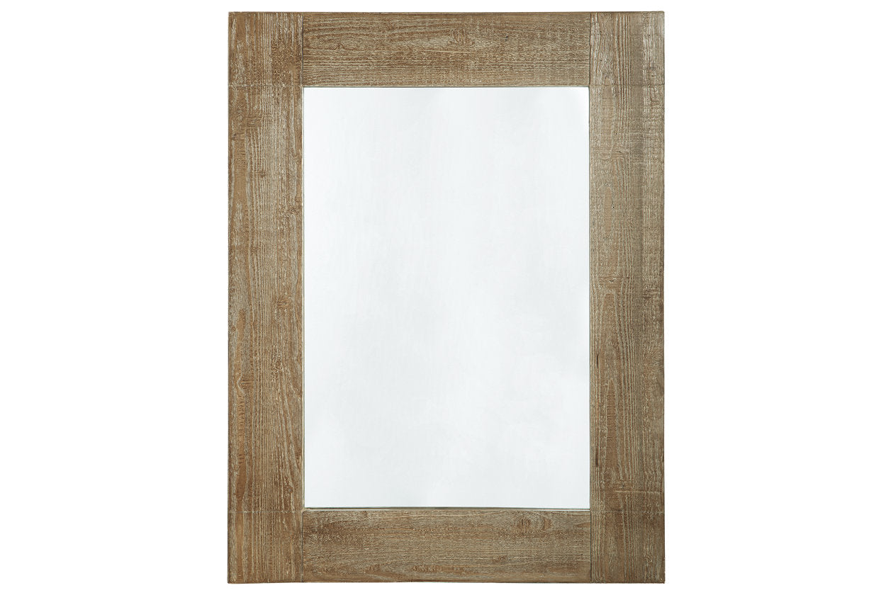 Waltleigh Distressed Brown Accent Mirror - A8010277 - Luna Furniture - Dallas Store