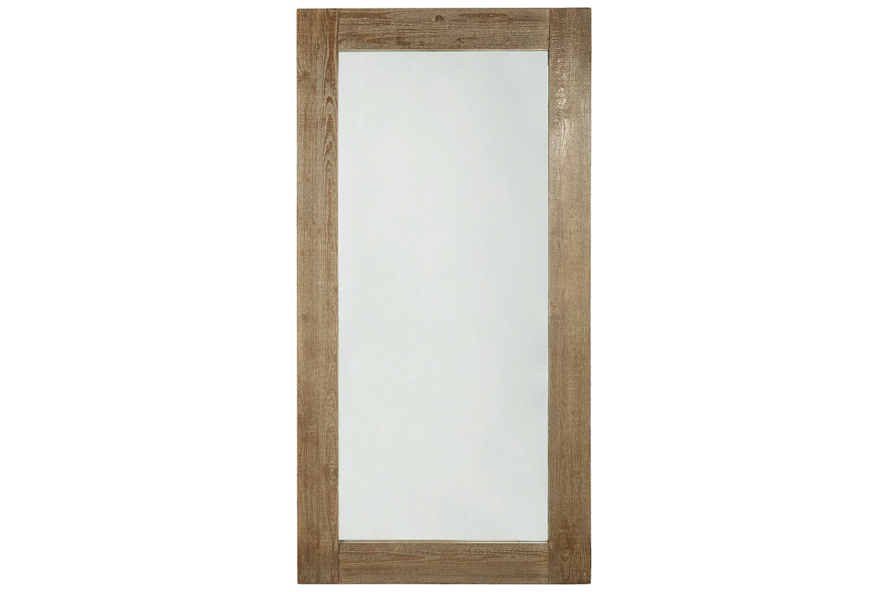 Waltleigh Distressed Brown Floor Mirror - A8010278 - Luna Furniture - Dallas Store