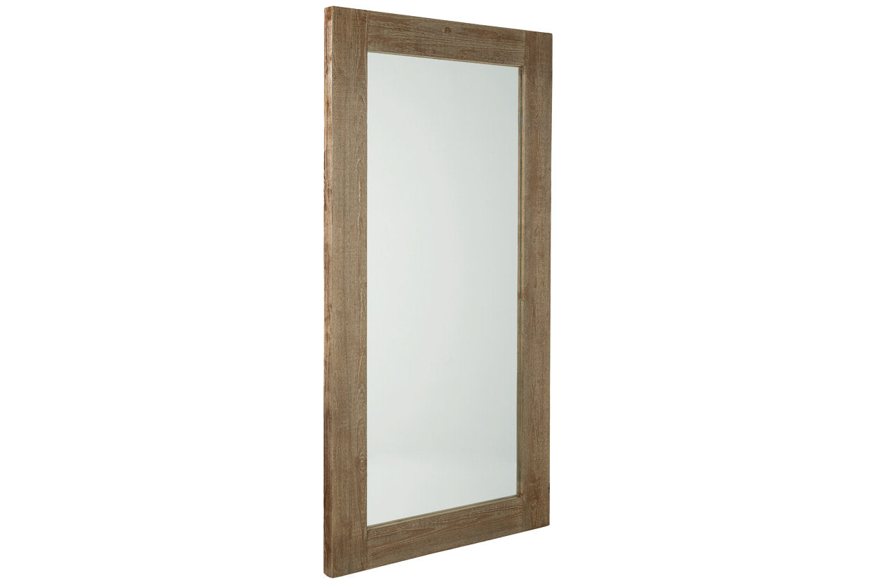 Waltleigh Distressed Brown Floor Mirror - A8010278 - Luna Furniture - Dallas Store