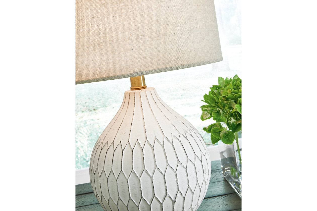 Wardmont White Table Lamp - L180094 - Luna Furniture - Dallas Store