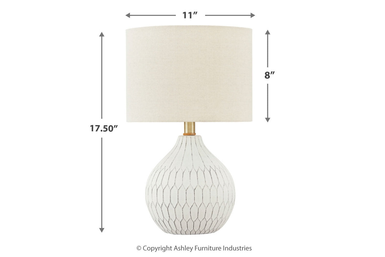 Wardmont White Table Lamp - L180094 - Luna Furniture - Dallas Store