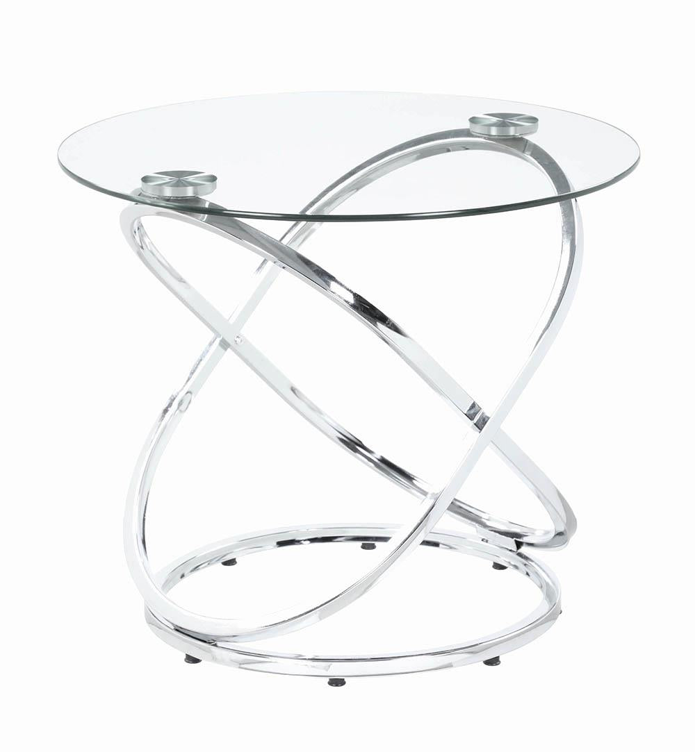 Warren 3-Piece Occasional Set Chrome/Clear - 722373 - Luna Furniture - Dallas Store