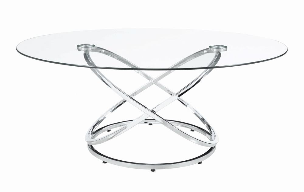 Warren 3-Piece Occasional Set Chrome/Clear - 722373 - Luna Furniture - Dallas Store