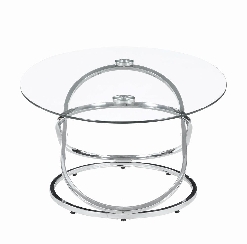 Warren 3-Piece Occasional Set Chrome/Clear - 722373 - Luna Furniture - Dallas Store