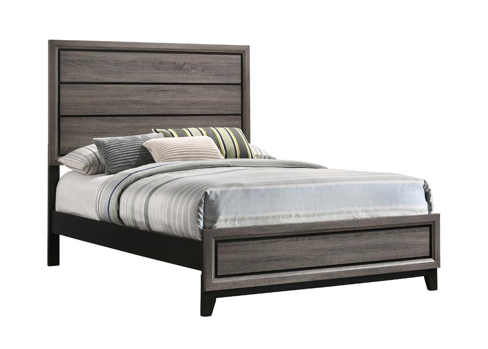 Watson Full Panel Bed Gray Oak - 212421F - Luna Furniture - Dallas Store