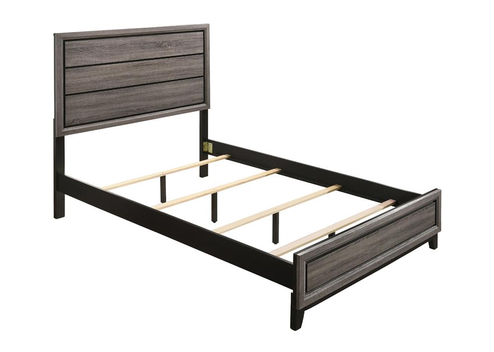 Watson Full Panel Bed Gray Oak - 212421F - Luna Furniture - Dallas Store